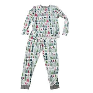 HonestBaby Organic Cotton Holiday Feelin' Pine Jammies Pajamas Large